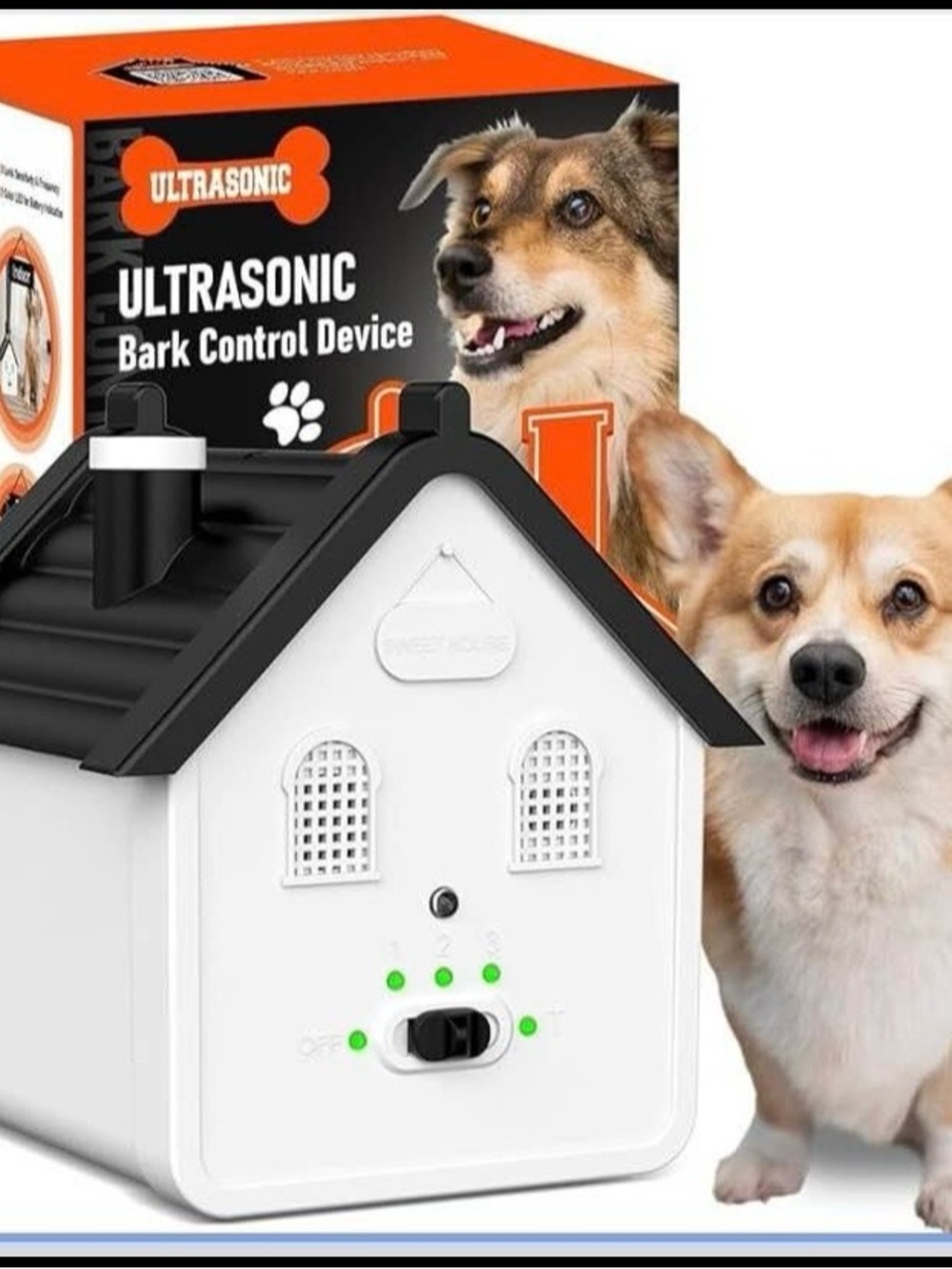NEW - Effective Anti Dog Barking Deterrent - 3 Adj Levels Bark Control Device